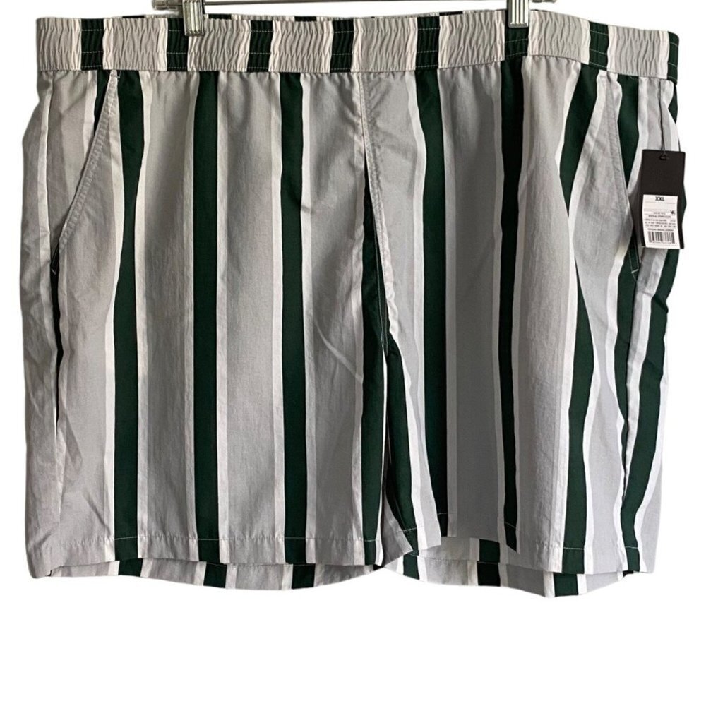 Original Use Men's Vertical Striped  Swim Trunks with Pockets Size XXL NEW NWT